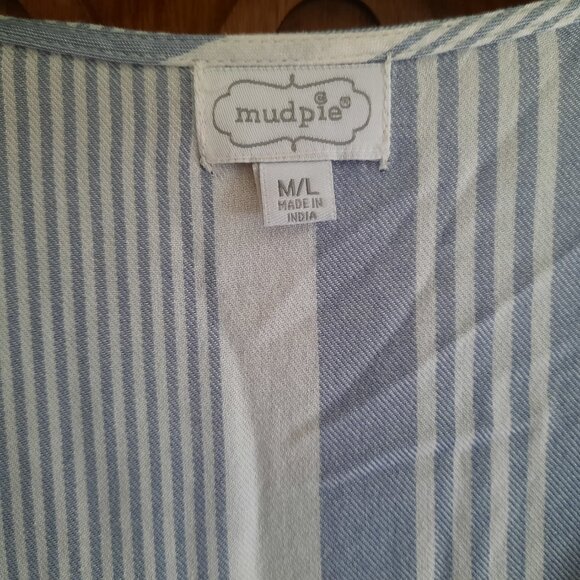 Mud Pie Beach Striped Slouchy Swim Coverup Tunic  - Size M - Picture 11 of 14